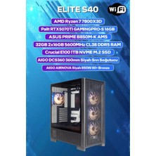 Game Garaj Elite S40 Amd Ryzen 7 7800X3D 32GB Ram 1tb SSD RTX5070TI 360MM Sıvı Soğt Freedos Oyuncu Oem Paket