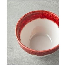 Nisar Store Larry Porselen Kase 10 cm Kırmızı