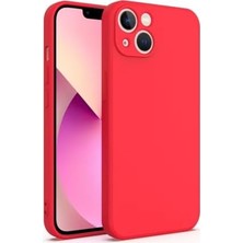 Berry Store 15 ile Uyumlu First Silikon Kılıf Ince Yapılı Mat Dış Yüzeyli Tam Koruma Sağlayan Kamera Korumalı Kılıf (Kırmızı)