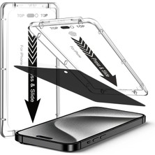 Nisar Store 15 Pro ile Uyumlu Cam, Hayalet Ekran Koruyucu Kolay Kurulum Priaseries (1 Adet) (15 Pro)
