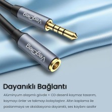 Nisar Store 3.5mm Trss Aux Kulaklık Mikrofon Ses Uzatma Kablosu 2 Metre