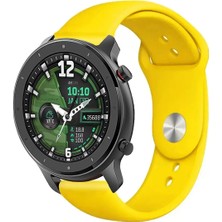Kreton Amazfit Gtr 47MM ile Uyumlu Yumuşak Dokulu Esnek Jel Silikon Kayış