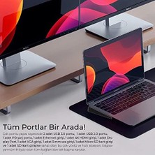 Nisar Store Bix BX12HB 11'i 1 USB C Hub, 4K Hdmı, Dp, Vga, Görüntü Aktarımı, 100W Pd, 3x USB 3.0 Girişi, 1 Gigabit Ethernet, Micro Sd/sd Girişi, 3,5 Mm.  Pro Için Multiport Bağlantı Noktası.