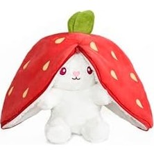 Berry Store Çilek Yastık Tavşan Pelüş - Pelüş Çilek Tavşan,çilek Yastık,doldurulabilir ,misfittens,çilek Çanta,büyük Kulaklı Çilek Tavşan (Çilek Tavşan No:3)