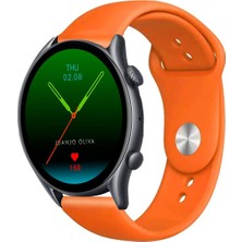 Kreton Amazfit Gtr3 ve Gtr3 Pro ile Uyumlu Yumuşak Dokulu Esnek Jel Silikon Kayış