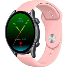 Kreton Amazfit Gtr3 ve Gtr3 Pro ile Uyumlu Yumuşak Dokulu Esnek Jel Silikon Kayış