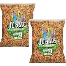 Jungle Muhabbet Kuşları İçin 1 kg Poşet Yemi Vitamin ve Minerallerle Zenginleştirilmiş 2'li