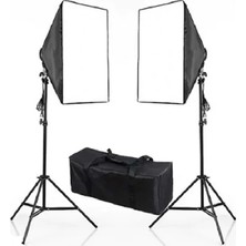 Dp 50 x 70 cm Softbox 2'li Sürekli Işık Seti Taşıma Çantalı Hafif Tasarım ve Dayanıklı Malzeme ile