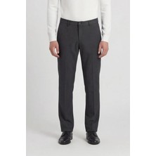 Sabri Özel Giotelli Antrasit Slim Fit Pamuklu Yan Cepli Chino Normal Bel Standart Boy Erkek Pantolon