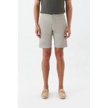 Sabri Özel Erkek Taş Rengi Bermuda Şort – Kısa Boy, Yan Cep, Regular Fit