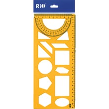 Rio Geometrik Şablon 1 Adet Sarı Renkli Çizim ve Tasarım Araçları İçin