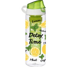 Herevin Tropic İnfuserli Detox Matara 650 ml BPA’sız Kırılmaz Gövde Limon Desenli Sızdırmaz Kapak