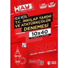 Teas Press Yayınları 8. Sınıf İnkılap Tarihi Denemesi 40 Adet