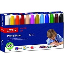 Let's 12 Renk Pastel Boya Parlak ve Canlı Renkler ile Yumuşak Kullanım 12 Adet