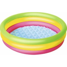 Bestway 3 Halkalı Mavi Çocuk Havuzu - Eğlenceli Yaz Eğlencesi, 102 x 25 cm, Dayanıklı PVC, 1 Adet