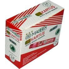 Mabber Beyaz Tahta Kalemi Kartuş Kırmızı 24'lü