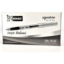 Mikro MK-8526 Jel Mürekkep 1 mm Imza Kalemi 12'li Paket Siyah