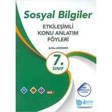 4 Adım Yayınları 4 Adım 7. Sınıf Sosyal Bilgiler Etkileşimli Konu Anlatım Föyleri