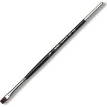 Pebeo Fırça 205 -No: 1/4 Düz Kesik Siyah Sentetik Kıl Kısa Sap