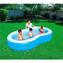 Bestway Jumbo Oval Şişme Havuz 262 x 157 cm Dayanıklı PVC Malzeme ile Eğlenceli Su Keyfi