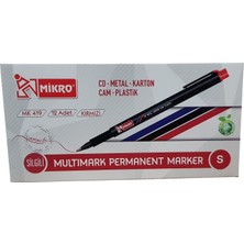 Mikro Mk-419 Cd-Dvd Kalemi Asetat Kalemi S Kırmızı 12 Li Mk-419-Sk (1 Paket 12 Adet)