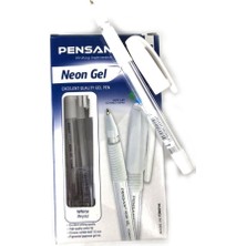 Pensan Neon Jel Tükenmez Kalem 1 mm 12'li Beyaz Renk Yüksek Kalite Yazım Deneyimi