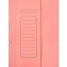 Alemdar Karton Telli Dosya Yarım Kapak Lüks Pembe 25Li Paket