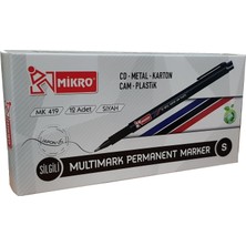 Mikro Mk-419 Cd Kalemi Permanent S Seri Siyah (12 Li Kutu)