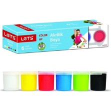 Lets Lets 6 Renk Yıkanabilir Zehirsiz Akrilik Boya 6x25 ml Sanatsal Kullanım için