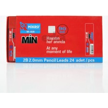Şahin Kırtasiye Mın Mıkro M 928 2.0X90MM Kırmızı Kurşun Kalem 24 Adet Ergonomik Tasarım