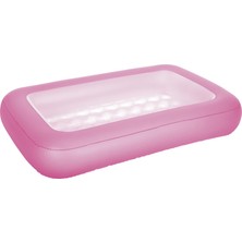 Bestway Şişme Tabanlı Dikdörtgen Havuz 51115 164 x 104 x 25 cm Pembe Renkli Dayanıklı Vinil
