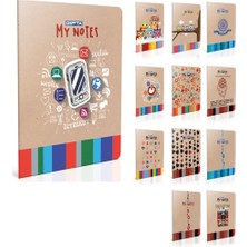 Gıpta My Notes Tel Dikişli Ofset PP Kapak Defter A4 60yp Kareli
