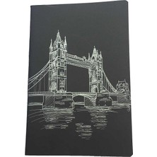 Lizy 17x24 cm Tel Dikişli Siyah Defter 40 Yaprak 90 gr. SYH17