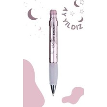 Berry Store Deep Mekanik Kursun Klm 07MM Metalık Roze Ay-Yıldız Deseni