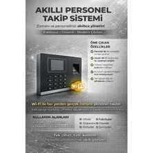 Linas Wifi Parmak Izi Kartlı Personel Takip Cihazı -Web Giriş Çıkış Yazılım 10 Kart Hediyeli