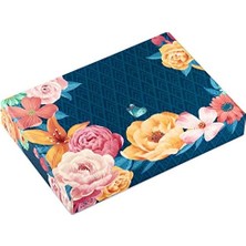 Berry Store Masa Düzenleyicili Kırtasiye Seti, Çiçekli (Zarflı 10 Boş Kart, Zarflı 20 Yazı Kağıdı, 75 Sayfalık Not Defteri, 30 Mühür)