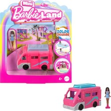 Barbie Mini Barbieland™ Bebek ve Araç Barbie Mini Barbieland Bebek ve Araç Seti, 4 cm Bebek ile Renk Değiştiren Havuzuyla Rüya Karavanı HYF39
