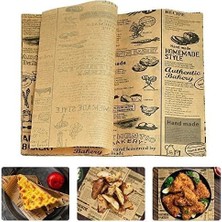 Berry Store Kendinden Desenli Sunum Kağıdı, Yağlı Kağıt, Gıda Servis Kağıt 50 Adet