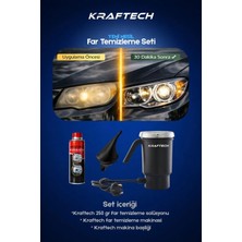 Kraftech Yeni Nesil Buharlı Araba Far Temizleme Seti ve Yenileme Seti