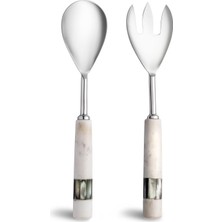 Berry Store Romano Mermer Salata Servisi Beyaz