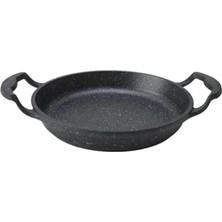 Eda 16 cm Granit Kaplamalı Döküm Sahan Siyah Renkli Uzun Süreli Kullanım İçin