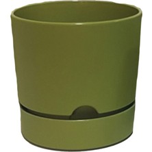 Poliwork Yuvarlak Tabaklı Plastik Saksı 0.95 Lt 120x115 mm - Masaüstü Küçük Saksı