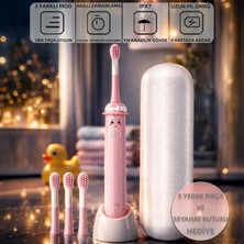 Mioji Oral B2 Kids Care Şarj Edilebilir Diş Fırçası Pembe + (3 Yedek Fırça Başlık ve Taşıma Çantası Hediye)