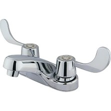 Nisar Store GKB181LP 10 cm Lavabo Bataryası Çift Bıçak Kolları, Krom