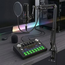 Lastvoice BM800 Stüdyo Mikrofonu Siyah Renk Kablolu Bağlantı ile Podcast Yayın ve Müzik Kayıt İçin