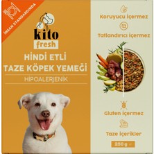 Kito Fresh Hindi Etli Köpek Yemeği %100 Taze İçerikli Mama 250 gr