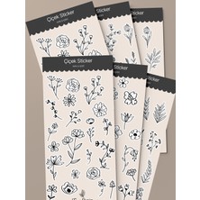 Tiny Stories TR Çiçek Sticker Seti - 6 Sayfa / Ajanda,çıkartma,scrapbook