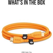 Berry Store Hdmı-1.5 Premium Yüksek Hızlı HDMI Kablosu Ethernetli (1,5m/5ft, Turuncu)