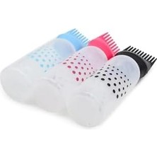 Berry Store 120 ml Plastik Saç Boyası Doldurulabilir Şişe Aplikatör Kuaför Saç Boyama Tarağı Aplikatörü
