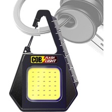Özkurt Store Mini Anahtarlık Fener Cob LED USB Şarjlı Kamp Işığı